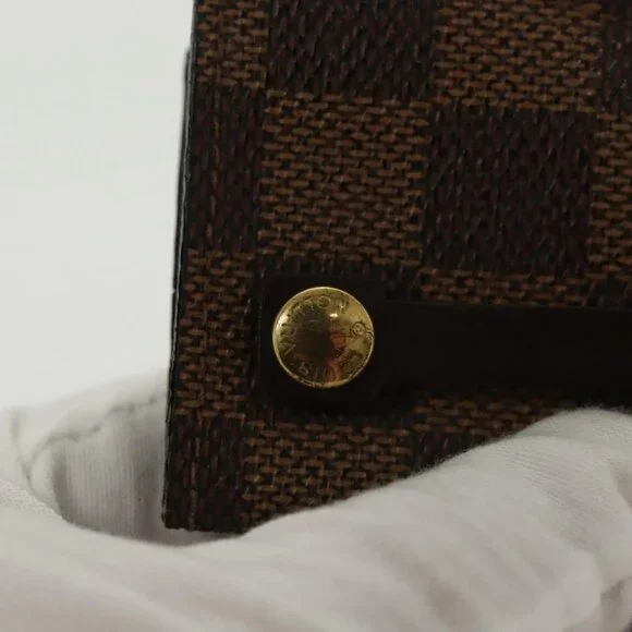 LOUIS VUITTON Damier Ebene Clochette Key Case N62661 LV Auth BA4483
